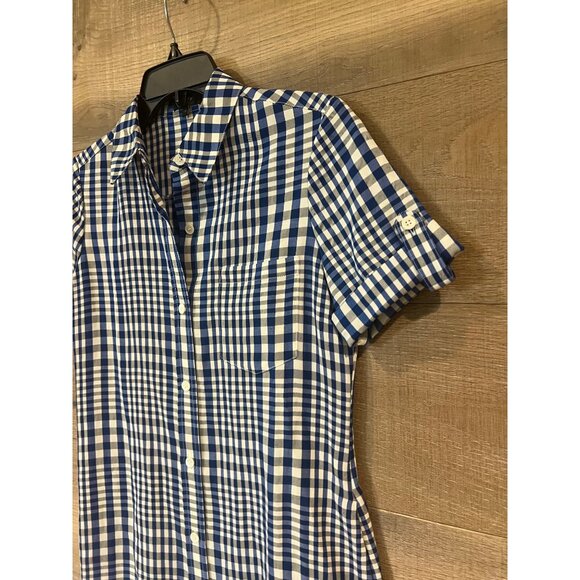 NEW THEORY Plaid Mini Shirt Dress SIZE 2 - Picture 4 of 10